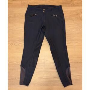 Gooderider couture slate gray breeches/riding pants womens US 32R